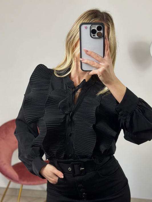 Camicia Volant nera